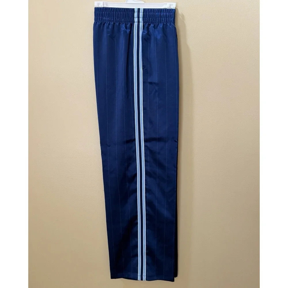 Champion Women's Game Set Match Pants~ Blue Depths Pinstripe Size L NWT